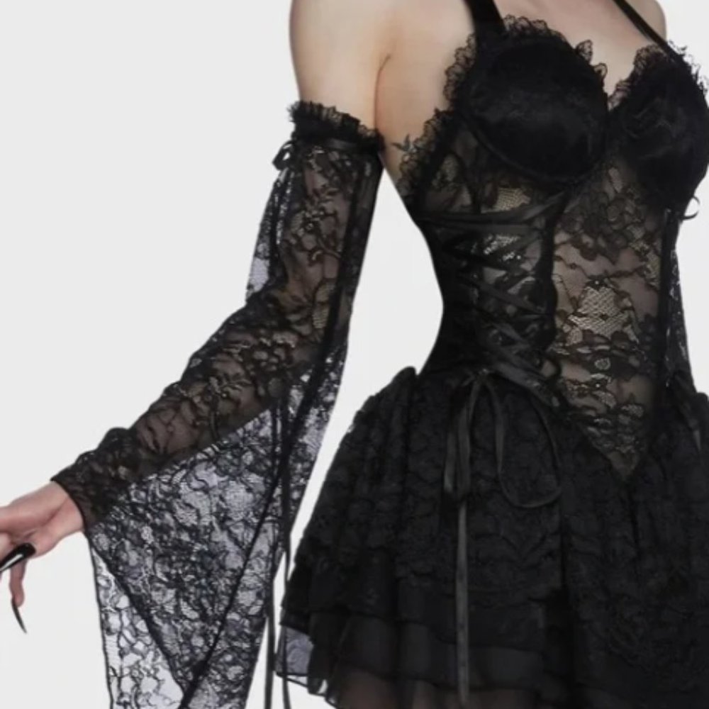 Dolls Kill Widow Eternal Admiration Mini Dress size Medium SOLD OUT on DK